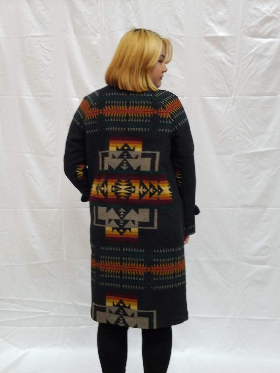 Kraffs Reversible Long Wool Coat, Chief Joseph, Ivory – Kraffs