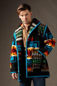 Kraffs Reversible Long Wool Coat, Chief Joseph, Ivory – Kraffs