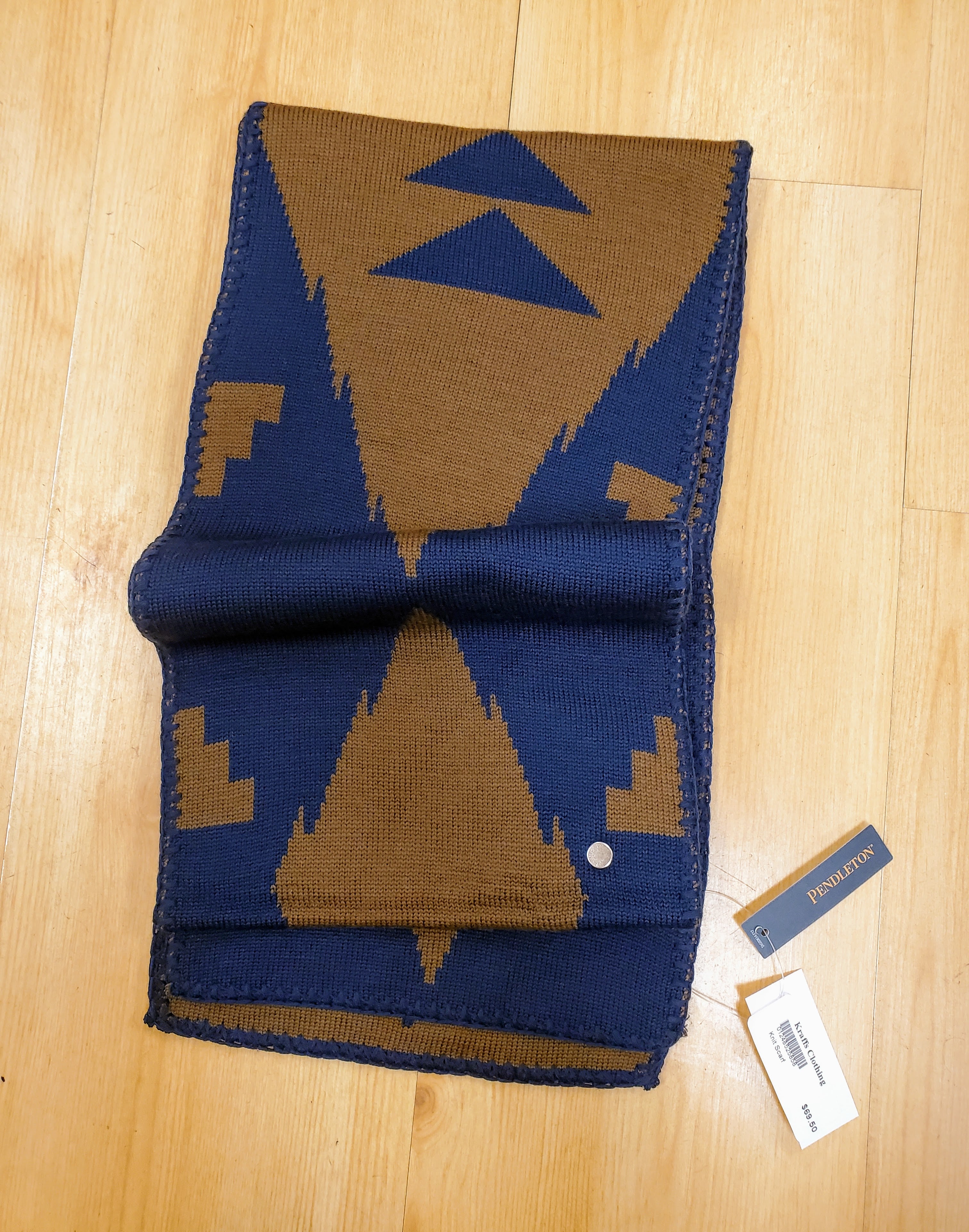 Pendleton® Merino Knit Scarf, Blue Siskiyou – Kraffs Clothing